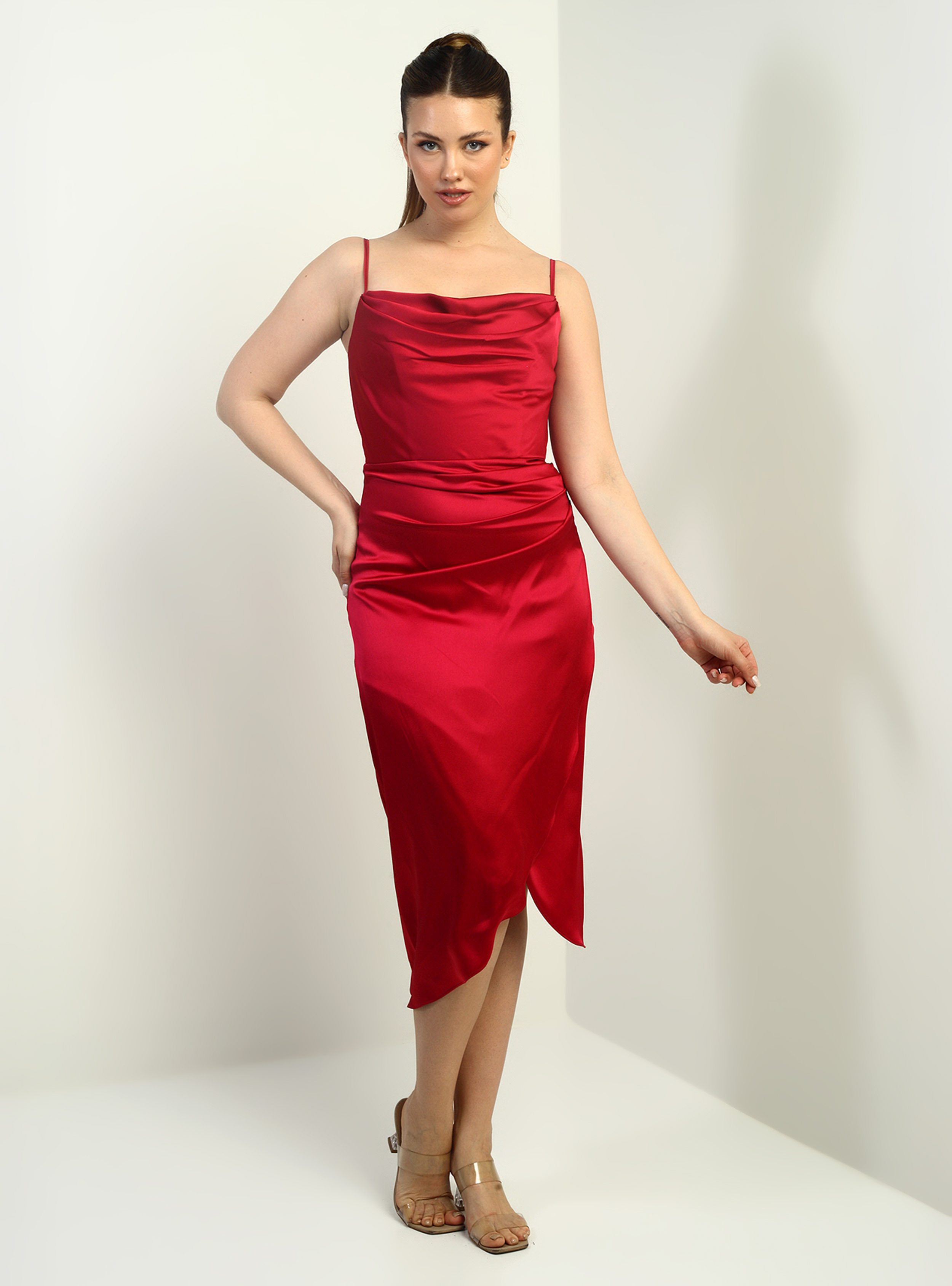 Abiye Elbise - Fusya - By Saygı - Resim 3