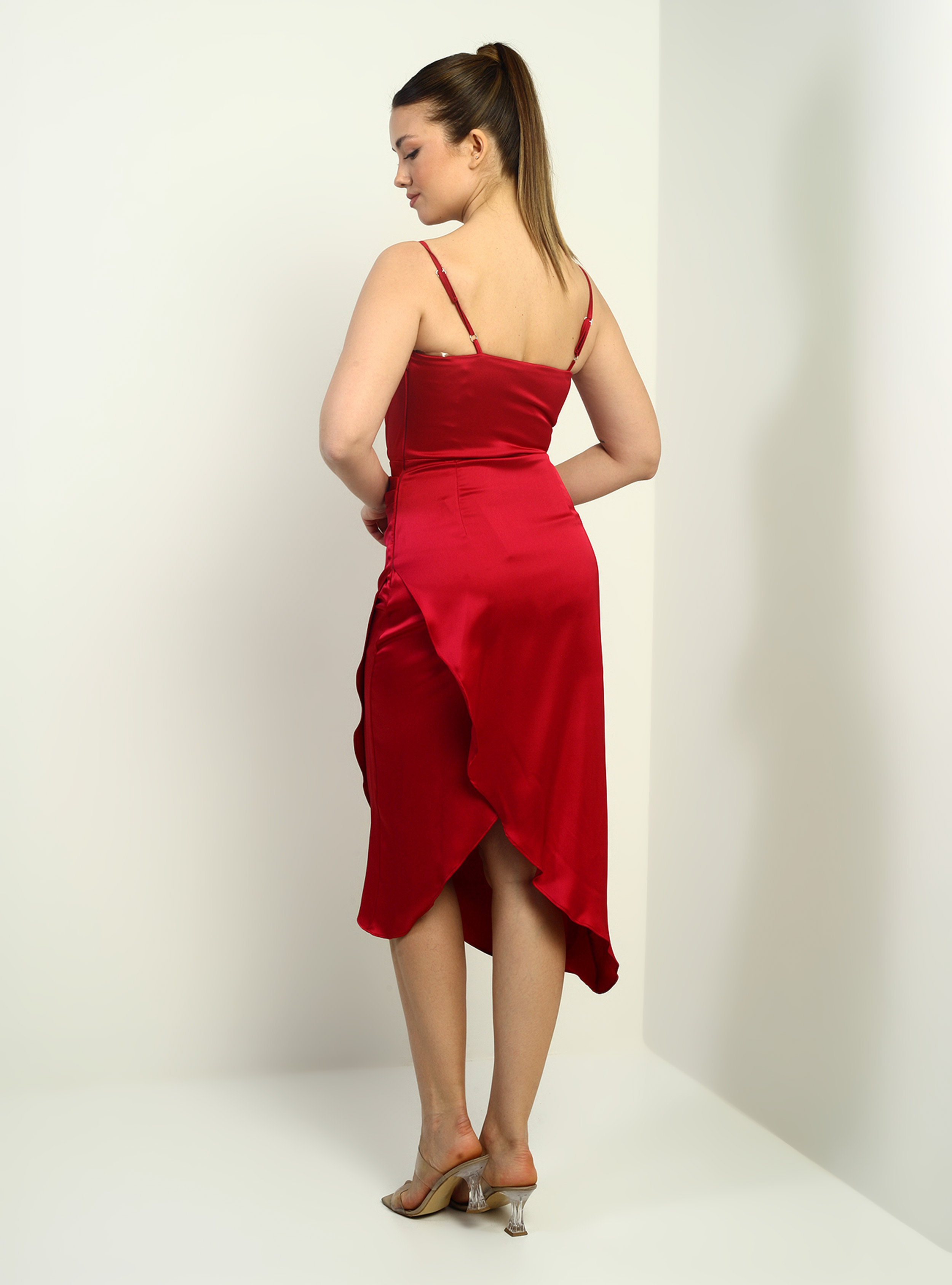 Abiye Elbise - Fusya - By Saygı - Resim 4