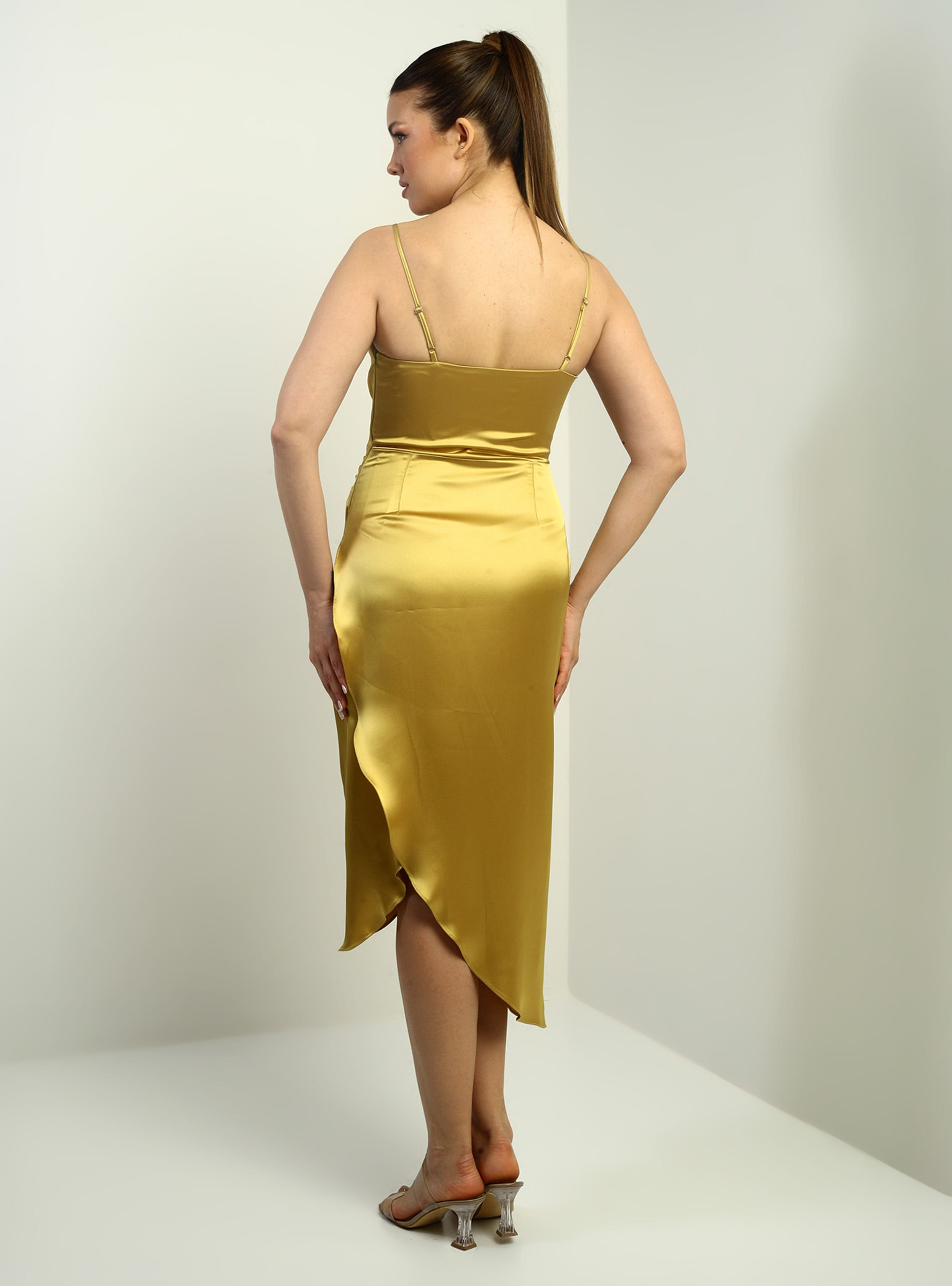Abiye Elbise - Sari - By Saygı - Resim 4