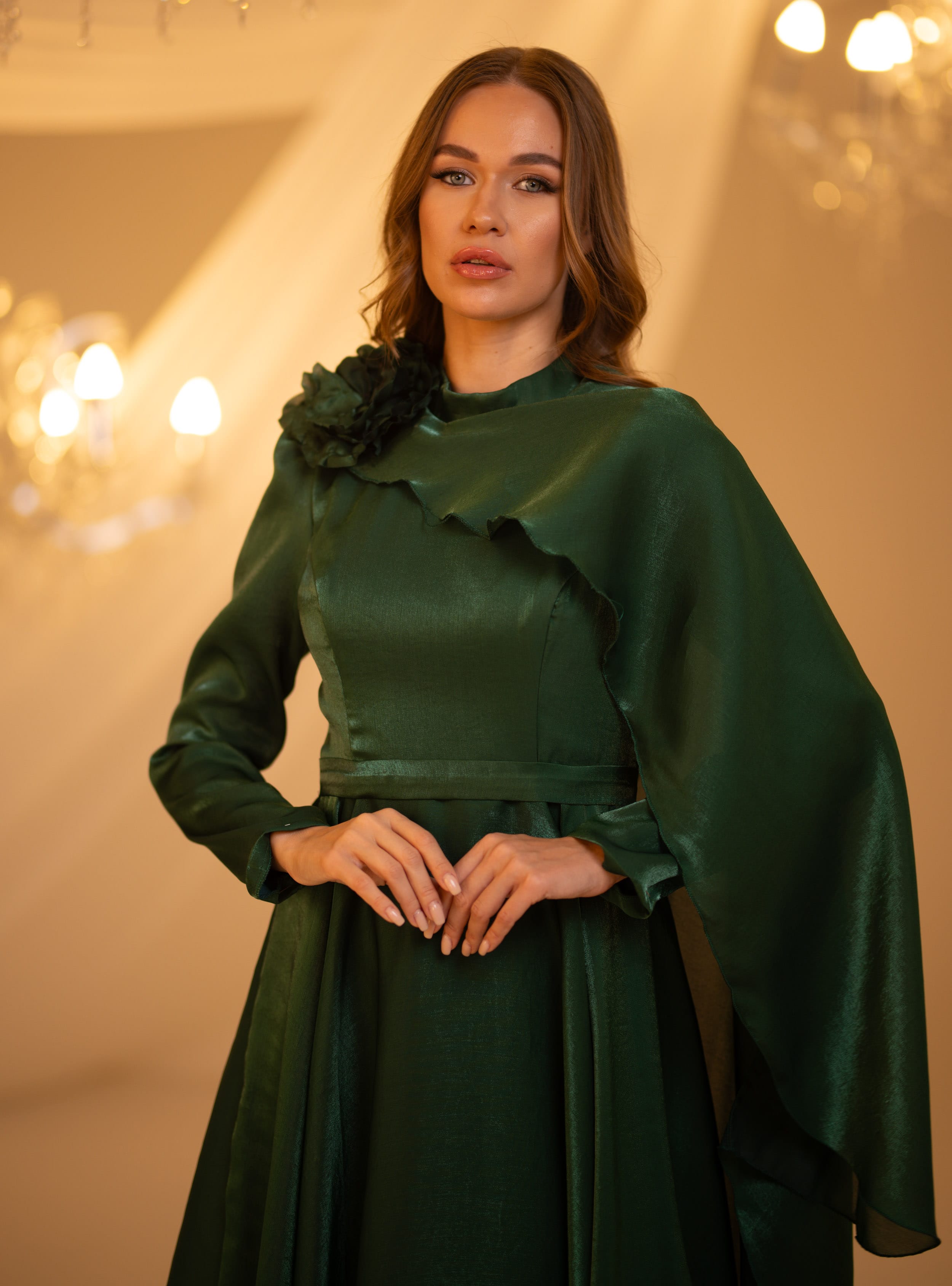 DURU ABİYE - Zümrüt Yeşili- Burak Baran Fashion - Resim 4