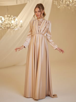 ELİF ABİYE - Gold rengi - Burak Baran Fashion