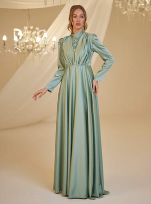 ELİF ABİYE - Mint Yeşili - Burak Baran Fashion