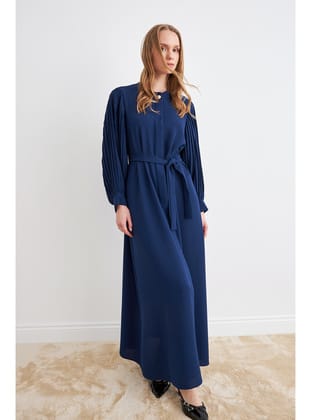 Kolları Piliseli Abaya - İndigo