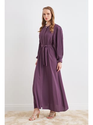 Kolları Piliseli Abaya - Leylak