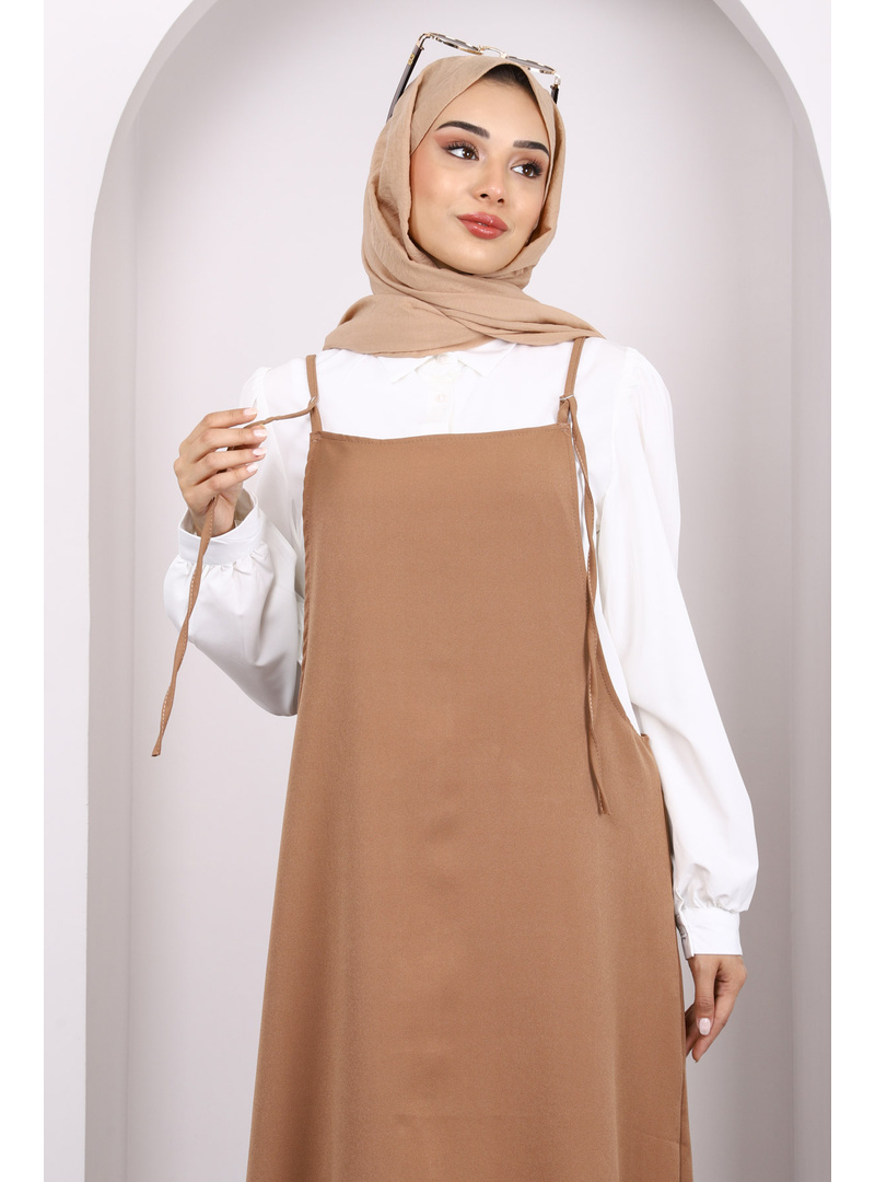 Vizon İp Askılı Jile Elbise - Resim 3