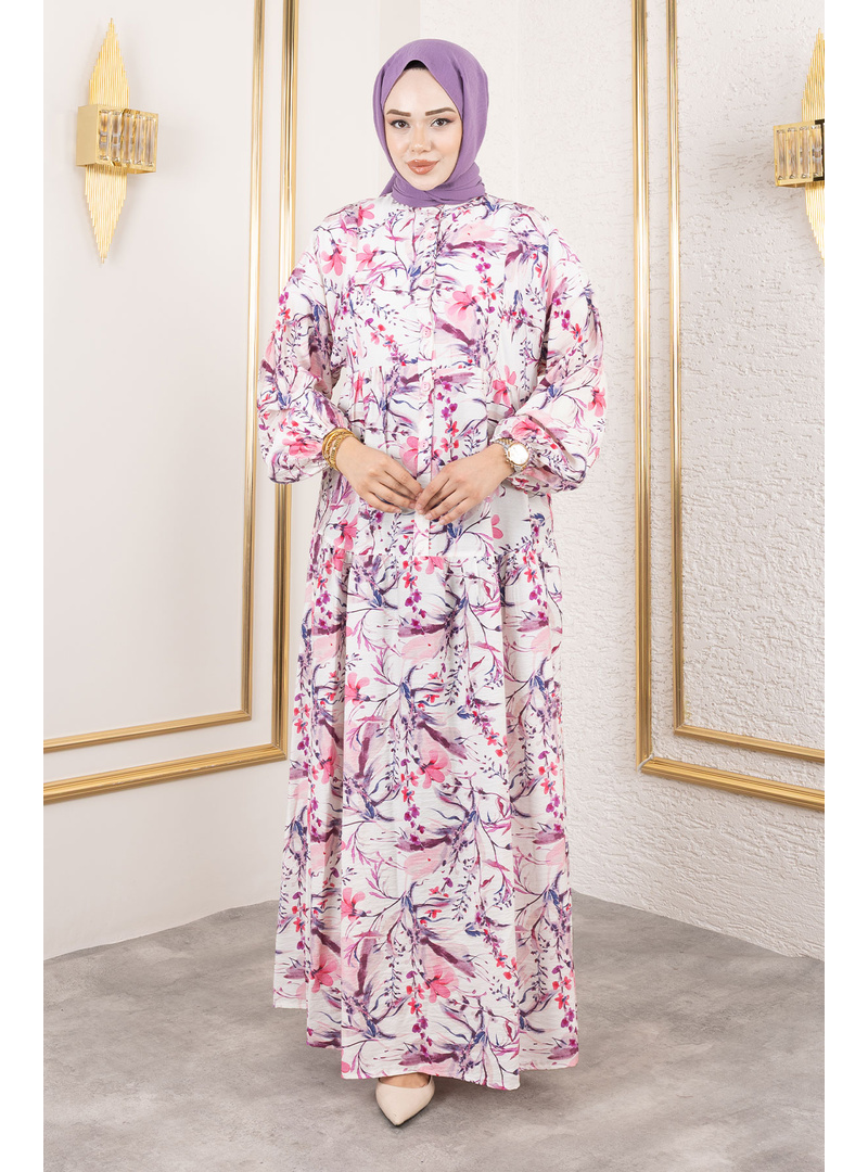 Lamia Elbise TSD250211 Lila - Resim 3