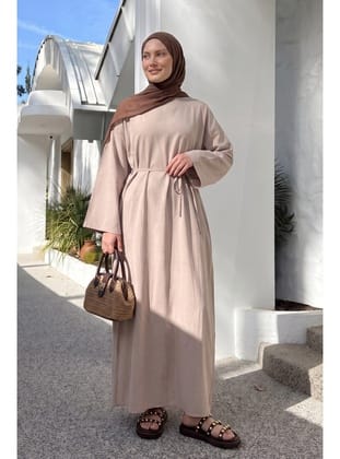 Sultan Basic Elbise 0001 - TAŞ RENGİ