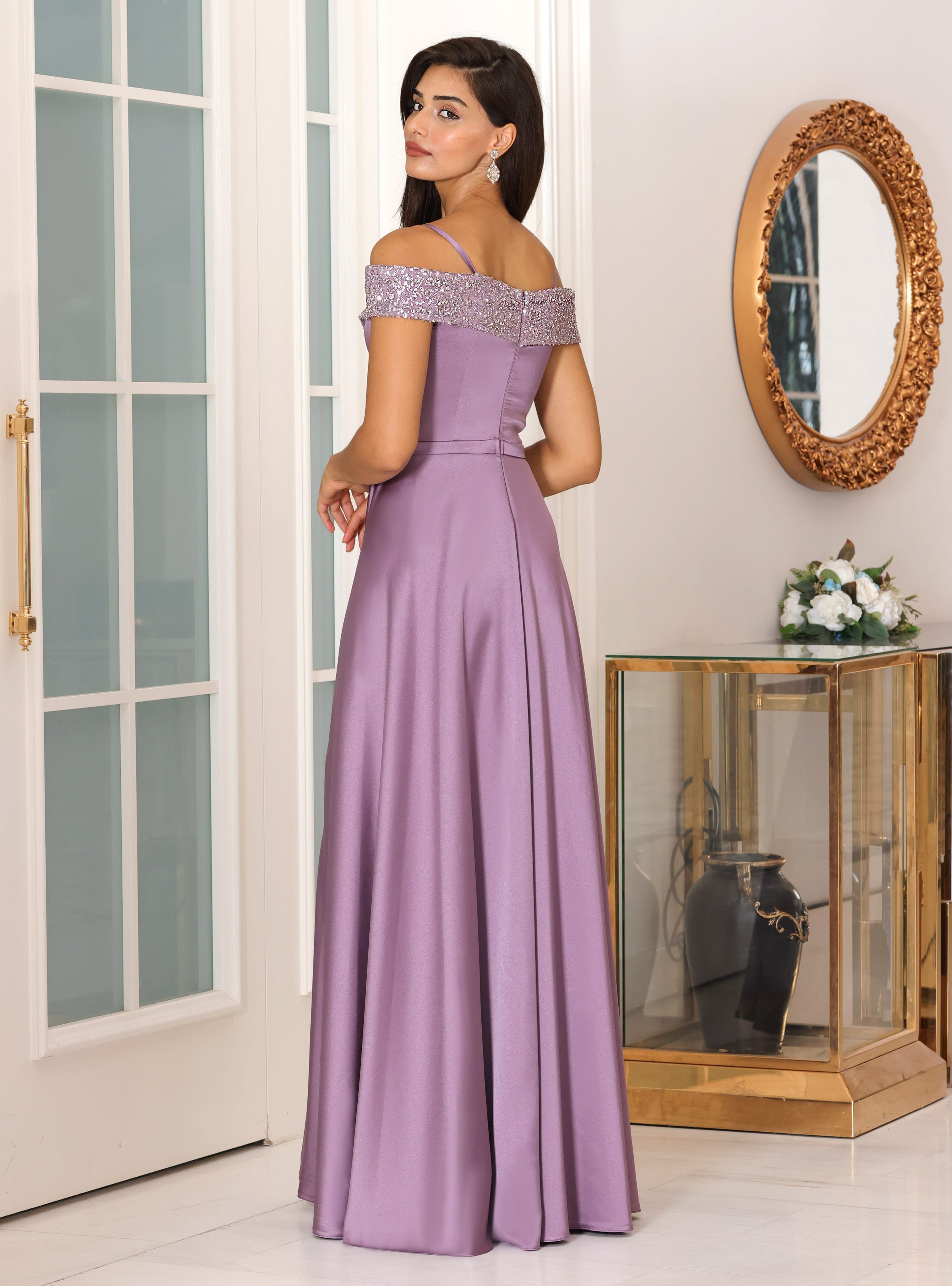 Abiye Elbise - Lavanta - MİSSNEWAL - Resim 3