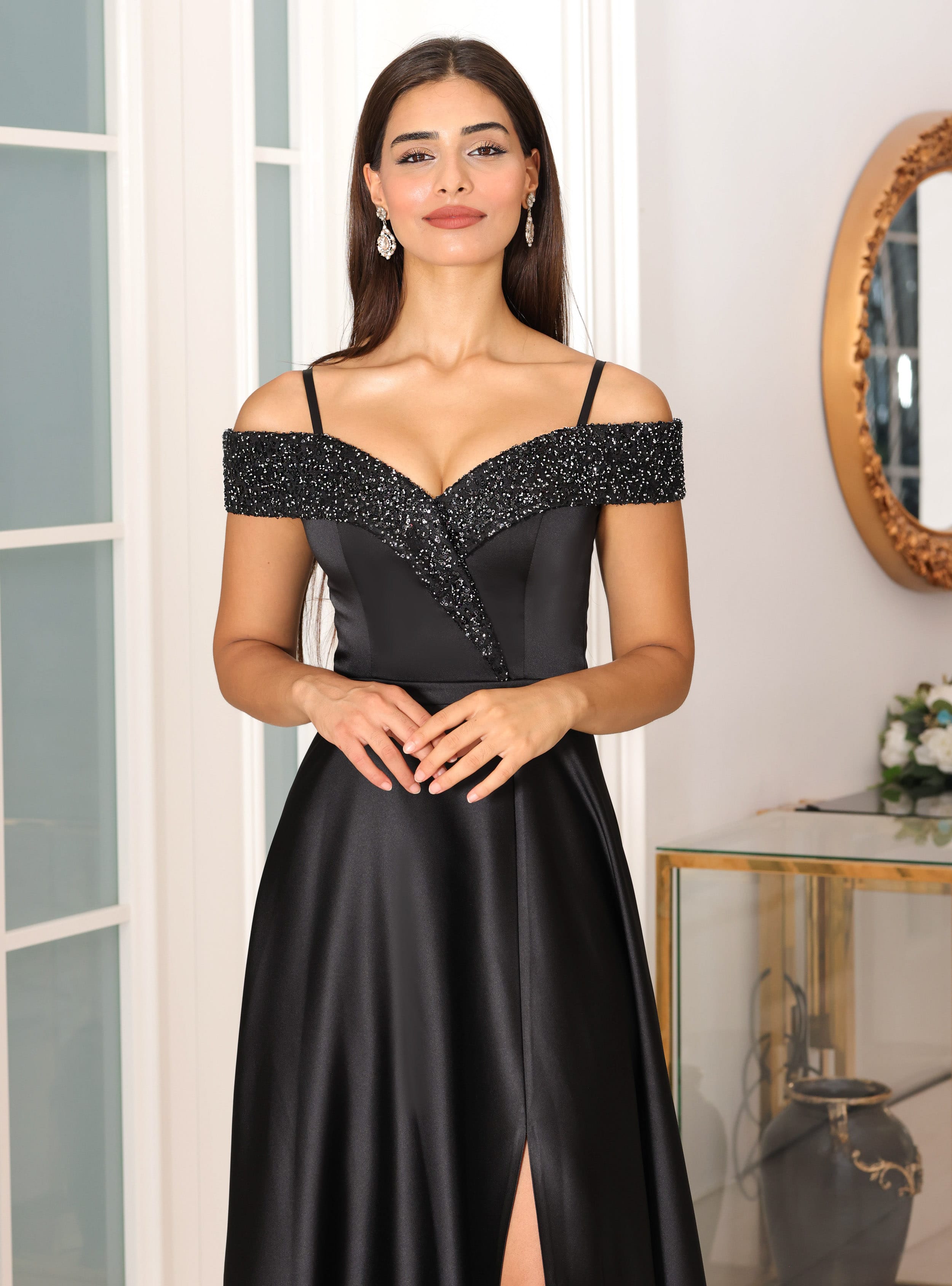 Abiye Elbise - Siyah - MİSSNEWAL - Resim 2