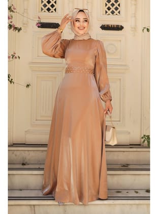 Boncuk Detaylı Camel  23301C