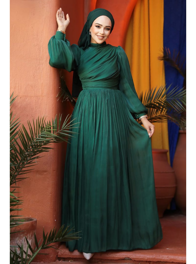 Drape Detaylı Yeşil  44081Y - Resim 2