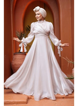 Drape Detaylı Bej  4823BEJ