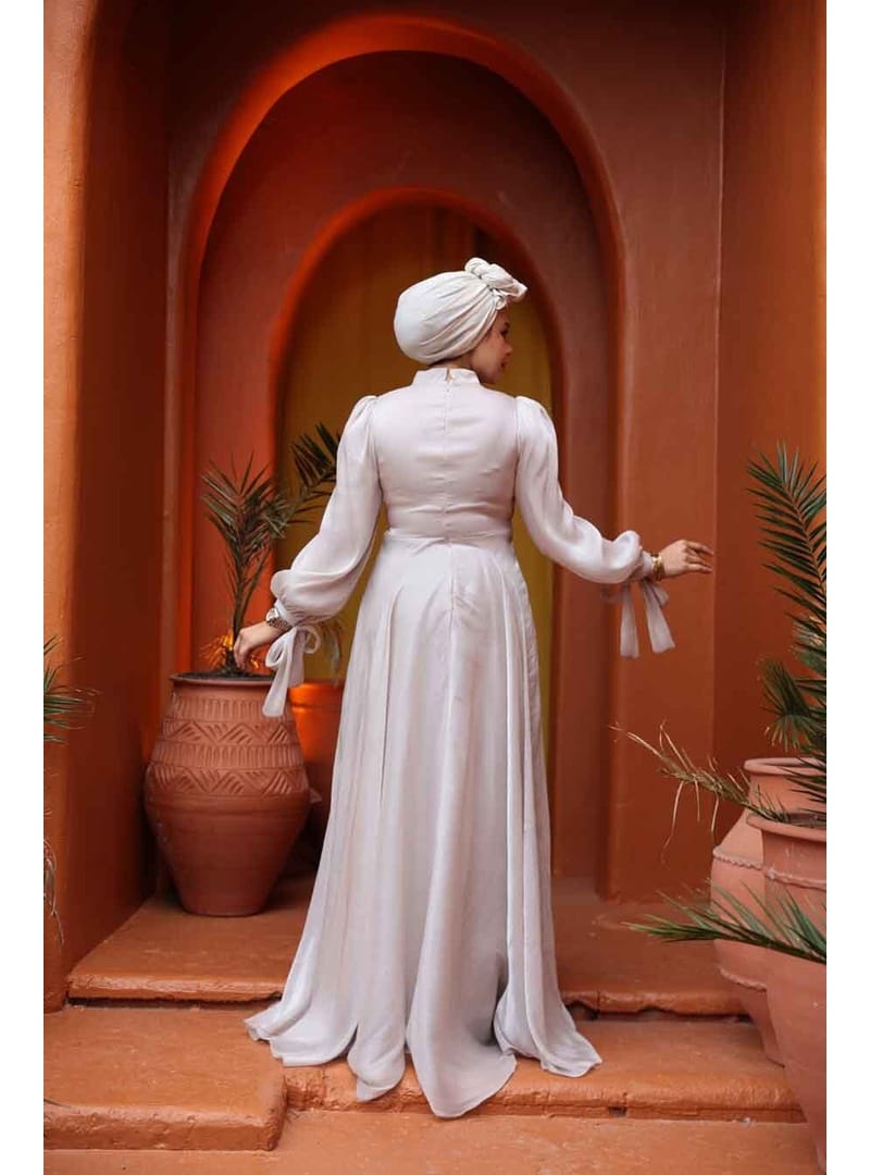 Drape Detaylı Bej  4823BEJ - Resim 3