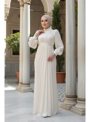 Drape Detaylı Ekru  50921E