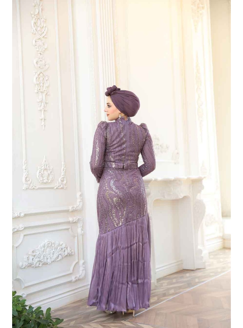 Boncuk İşlemeli Lila  51621LILA - Resim 4