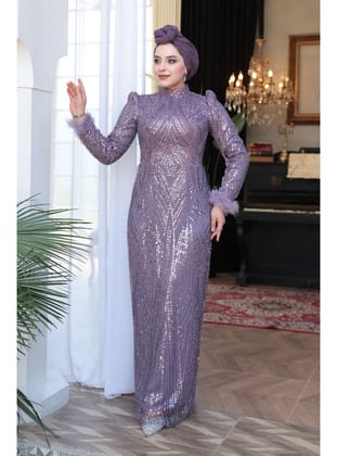 - Boncuk İşlemeli Lila  51351LILA