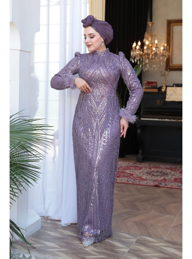- Boncuk İşlemeli Lila  51351LILA - Resim 2