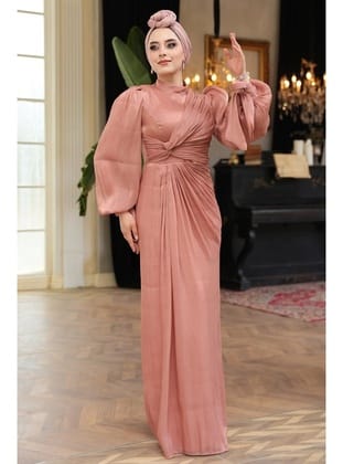 Drape Detaylı Pudra 52285PD