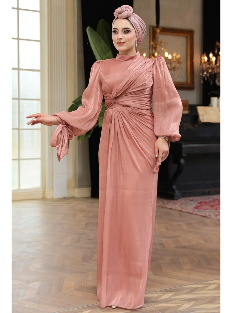 Drape Detaylı Pudra 52285PD - Resim 2