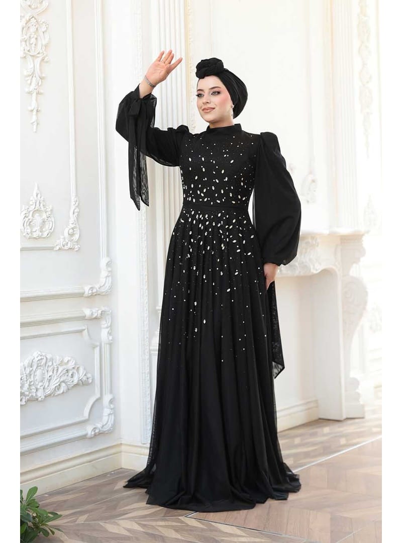 - Boncuk İşlemeli Siyah  5283S - Resim 2