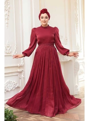 Boncuk Detaylı Bordo  52751BR