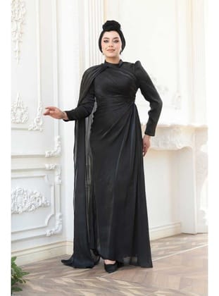 Pelerin Detaylı Siyah  5296S