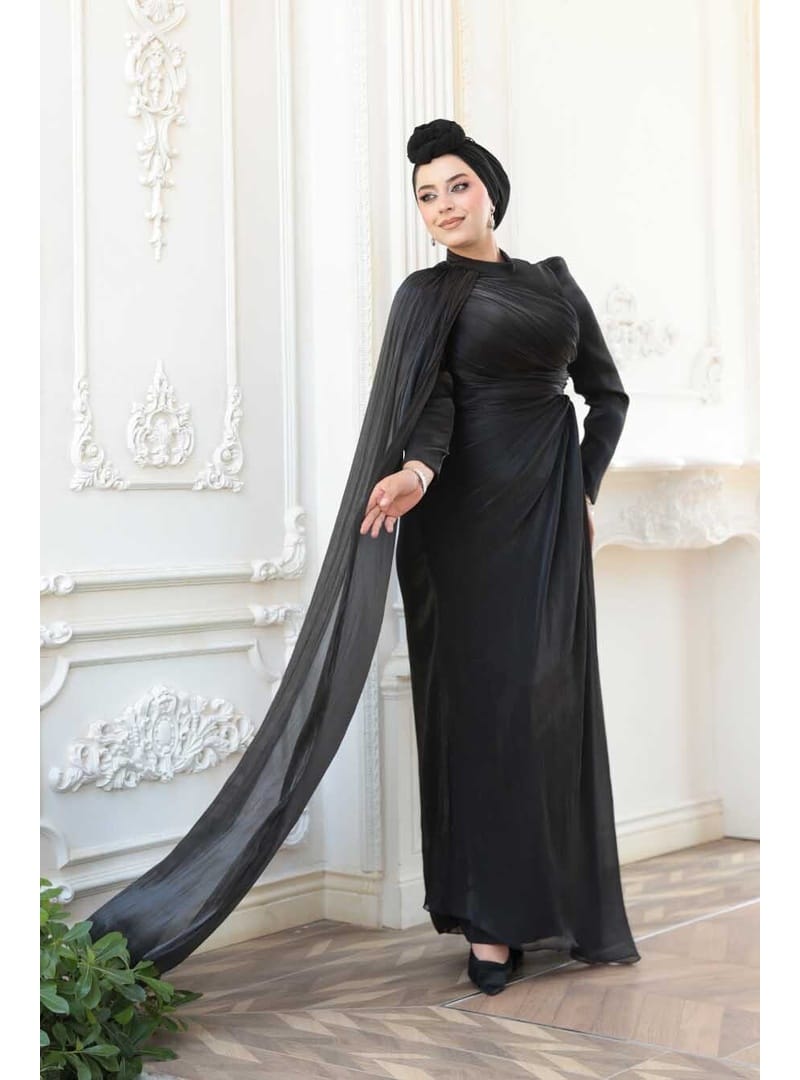 Pelerin Detaylı Siyah  5296S - Resim 2