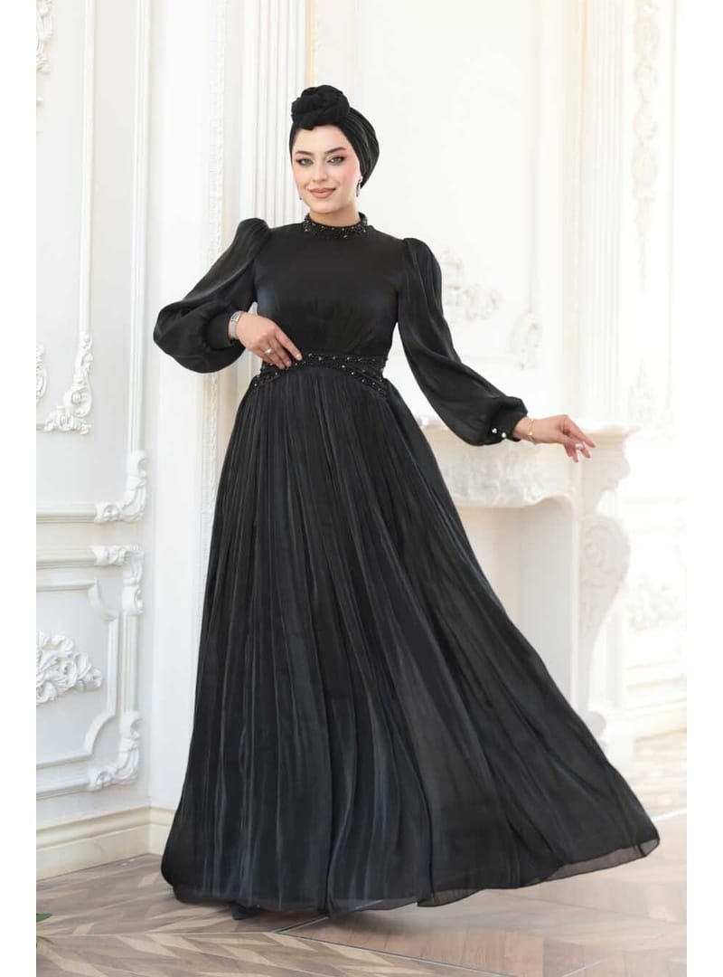 Boncuk Detaylı Siyah  52751S - Resim 2