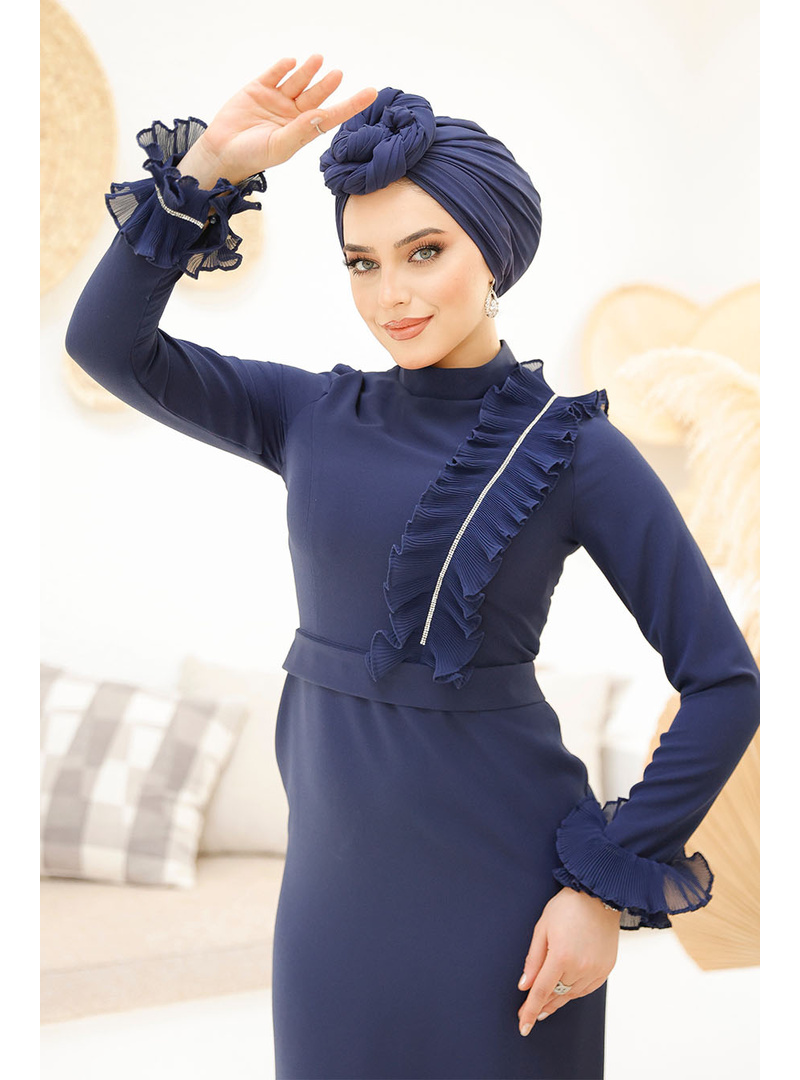 Fırfır Detaylı Lacivert  46331L - Resim 3