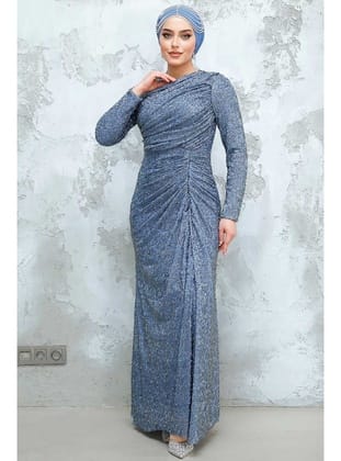 Boncuk İşlemeli İndigo Mavisi  50341IM
