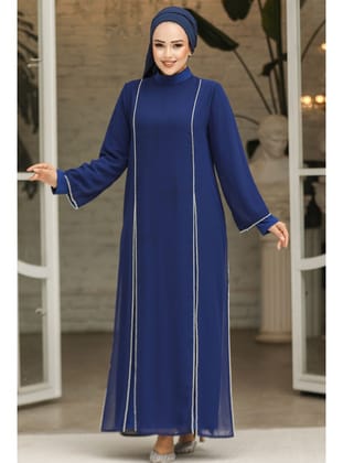 Boncuk İşlemeli Koyu İndigo Mavisi 4737KIM