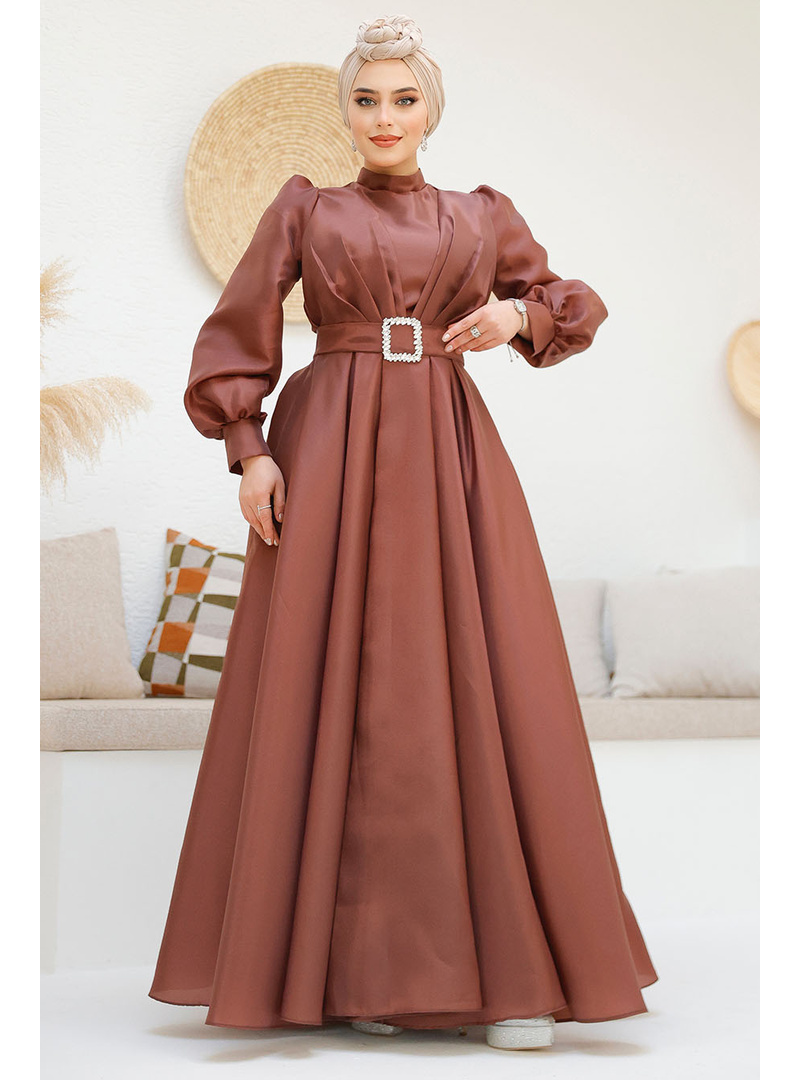 Tokalı Kemerli Kahverengi 45295KH - Resim 2