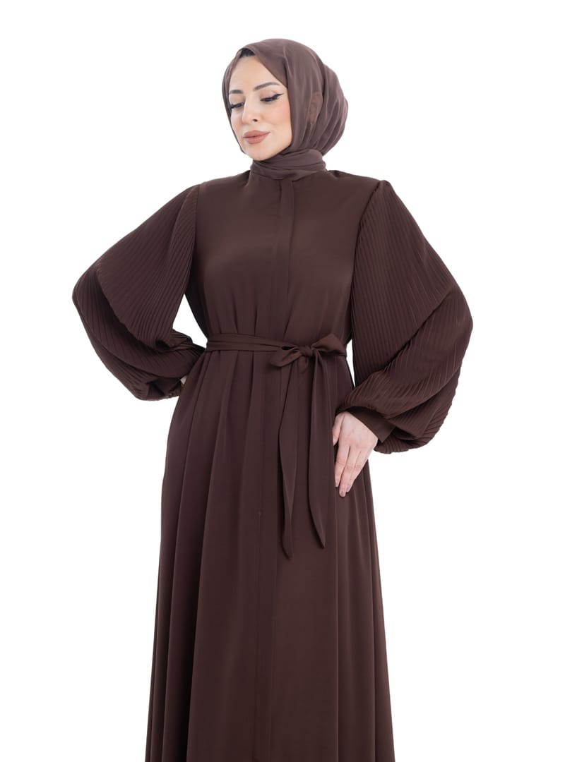 Aslım Abaya Kahverengi - 9034 - Resim 2