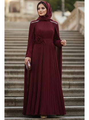 - Pelerin Detaylı Bordo  54331BR
