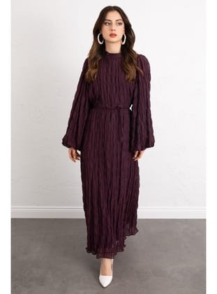 Gipeli Modal Elbise 0080 - BORDO