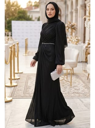 - Drape Detaylı Siyah  55172S