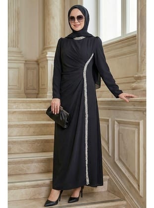 - İthal Krep Drapeli Siyah  48561S