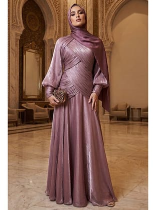 - Drape Detaylı Gül Kurusu  55821GK