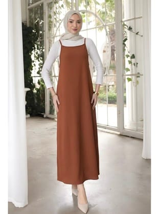 Taba İp Askılı Jile Elbise