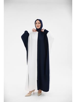 YARASA ABAYA & Lacivert Ekru -2328 Lacivert Ekru