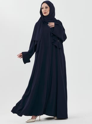 Zalina Şal Abaya Takım - Lacivert lacivert