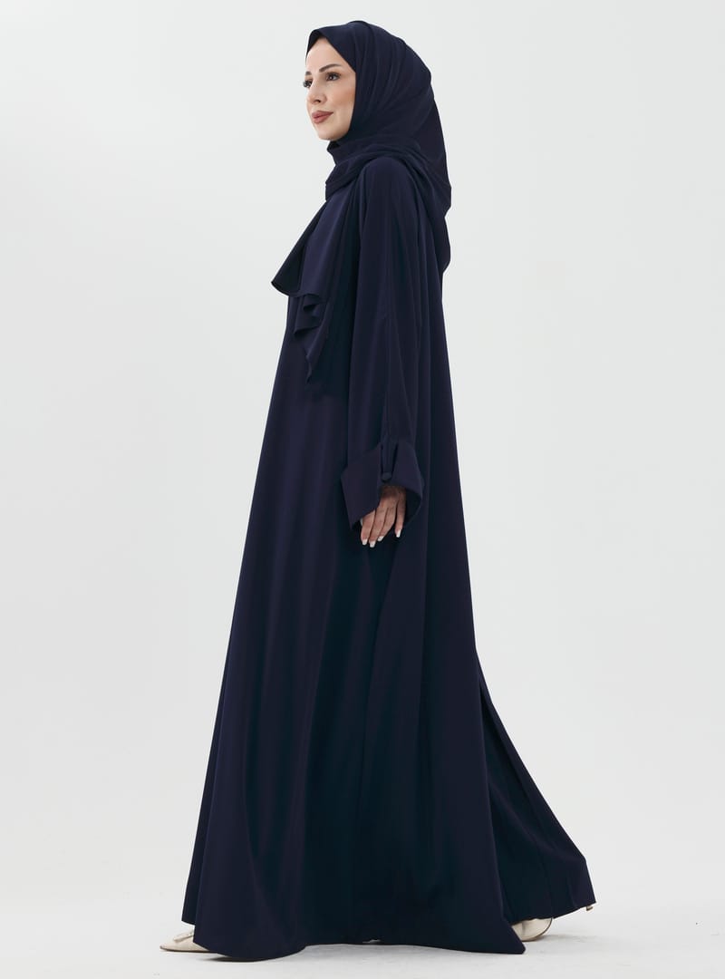 Zalina Şal Abaya Takım - Lacivert lacivert - Resim 4