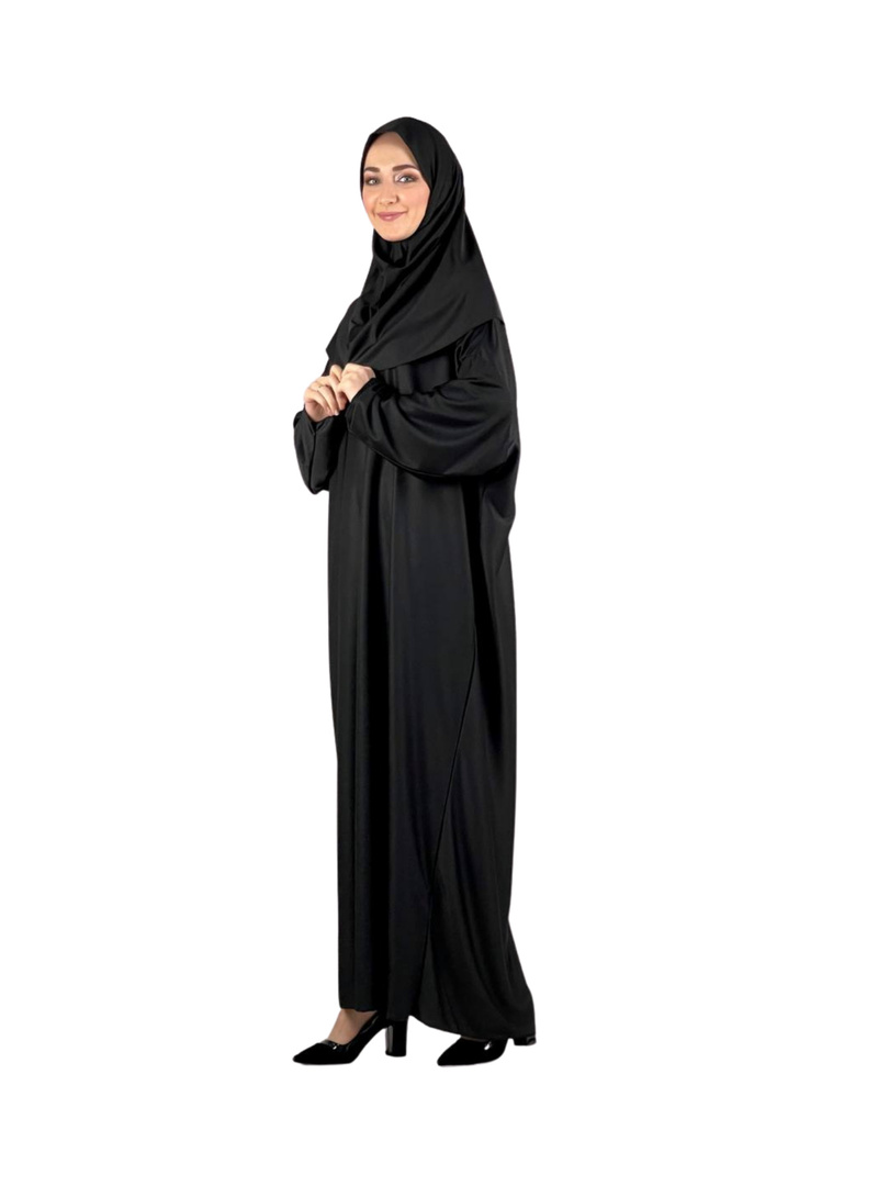 Tesettür Namaz Elbisesi Seti Black - Resim 2