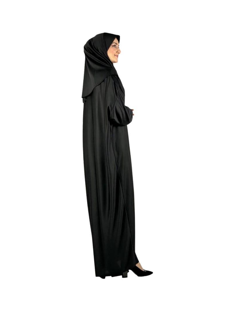 Tesettür Namaz Elbisesi Seti Black - Resim 3