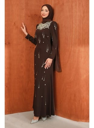 Kahverengi Taşlı Balık Model Abiye