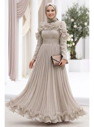 - Fırfır Detaylı Bej 55691BEJ