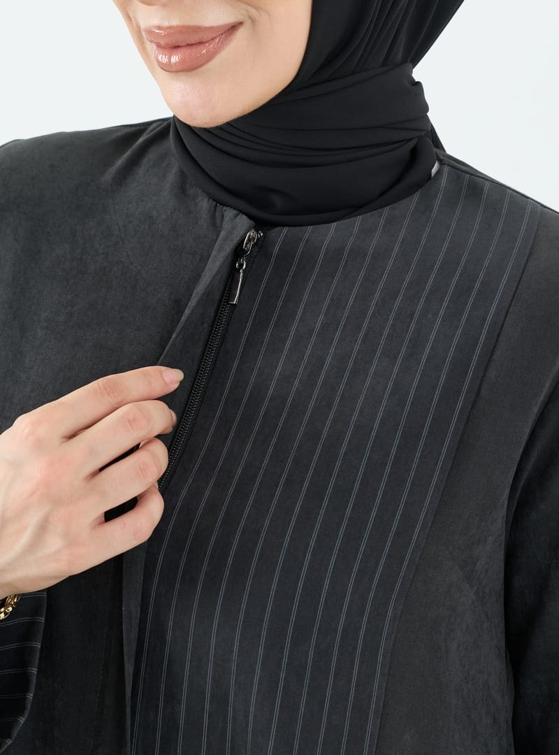 DİLARA CUPRA ABAYA Siyah - 1025 siyah - Resim 2