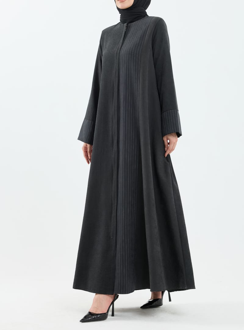 DİLARA CUPRA ABAYA Siyah - 1025 siyah - Resim 3