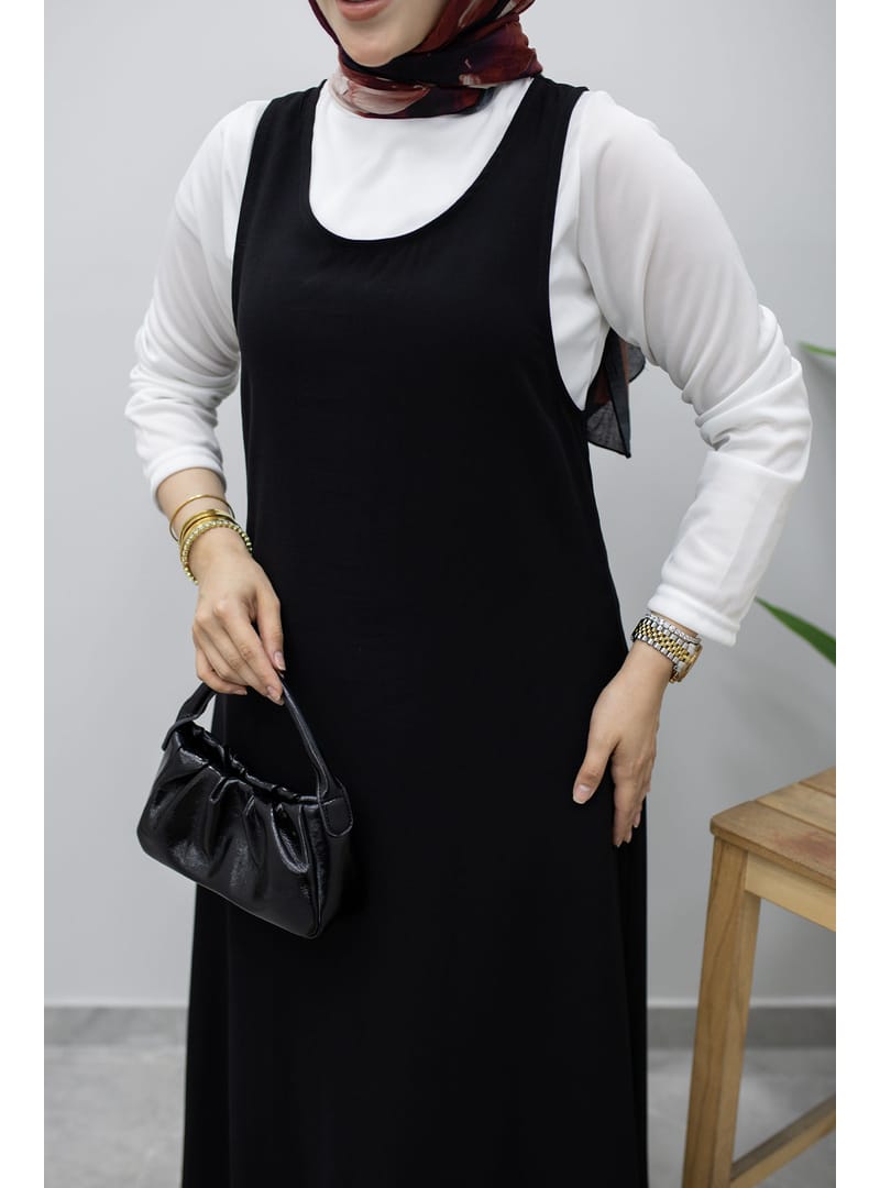 İçlikli Jile Elbise TSD260247 Siyah - Resim 4